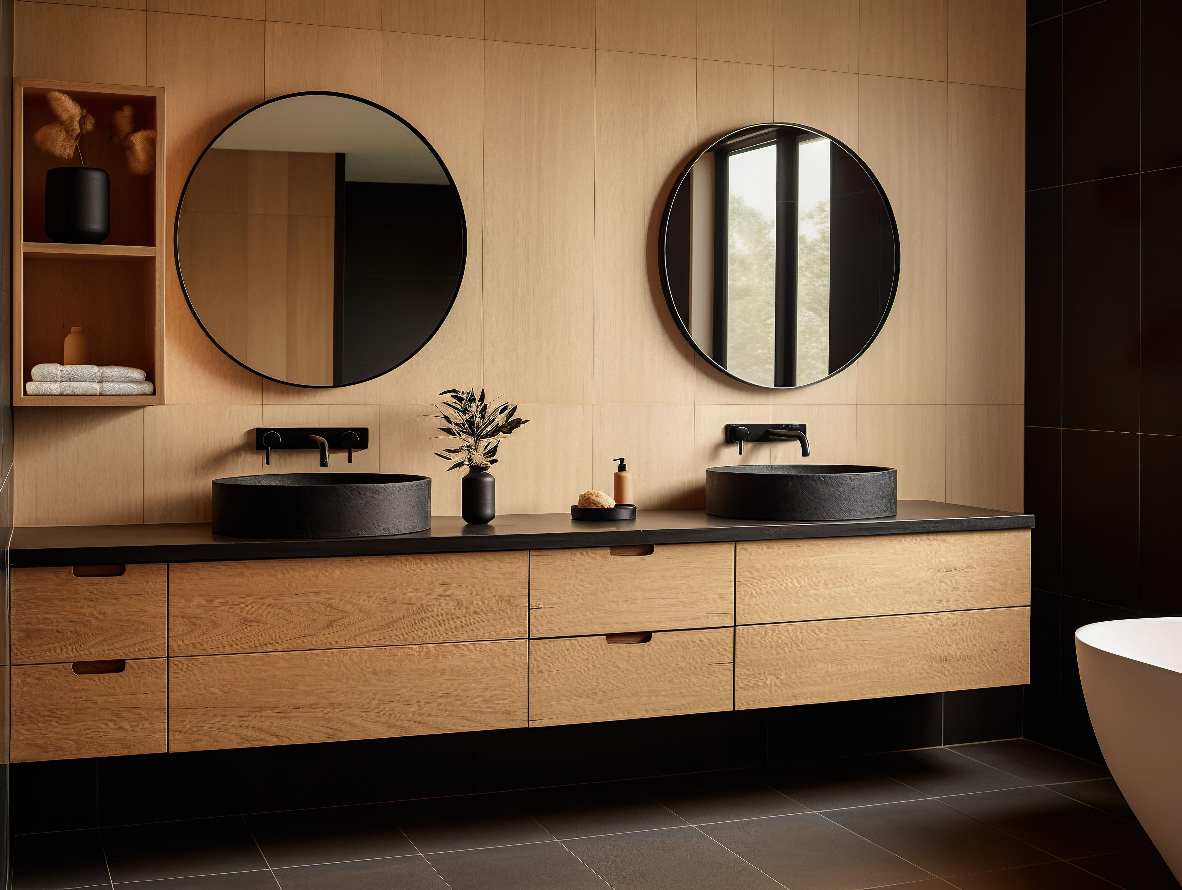 Badschrank im Holzlook