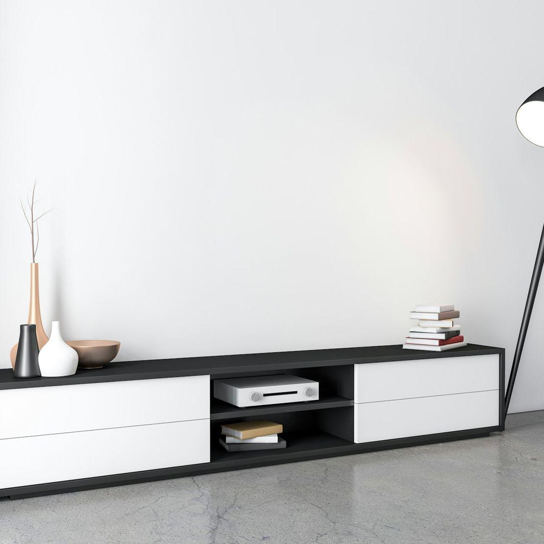 Kommode Schwarz und Weiß