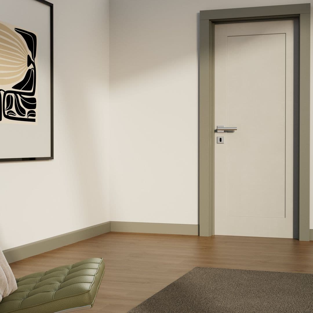 Sockeleiste Akzentfarbe mit passender Tuerzarge