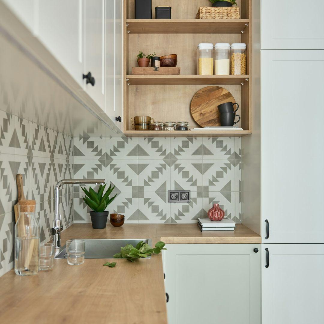 Helle Holz Arbeistplatte