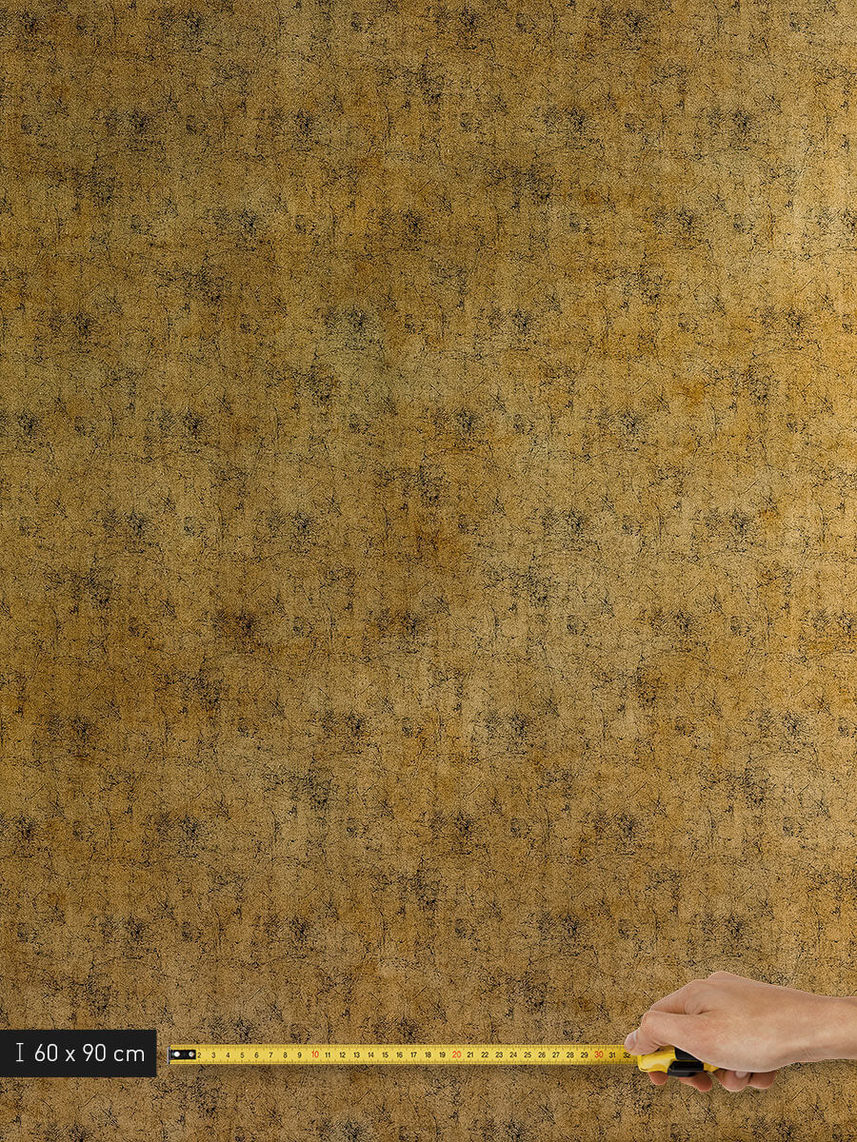 Lámina adhesiva con aspecto metálico en dorado con patrón en negro para decoración creativa en el hogar CO-AB-APZ05 Gold Crack