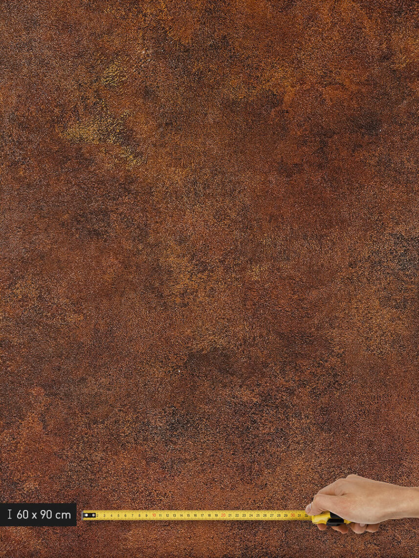 Lámina adhesiva con aspecto de piedra estilo moderno oxidado, rojo marrón CO-AB-NS410 Red Iron Oxide
