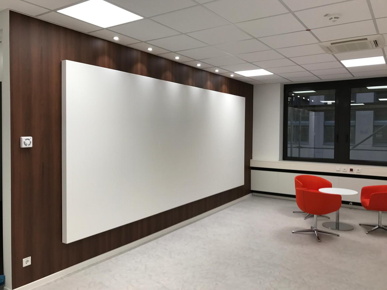 resimdo white wood-effect office wall covering -  example