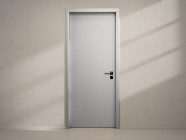Door with material