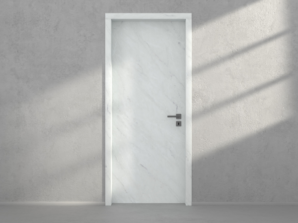 Door with material