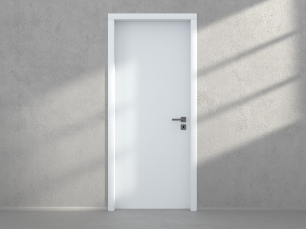 Door with material
