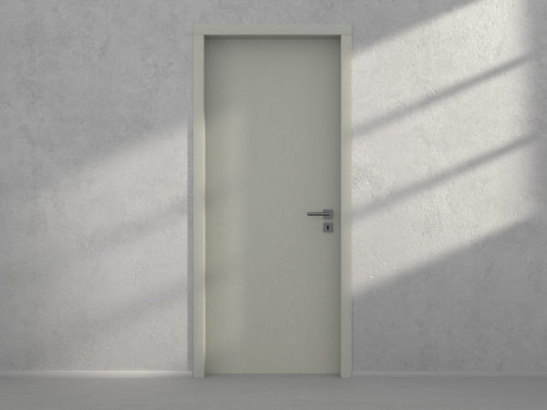 Door with material