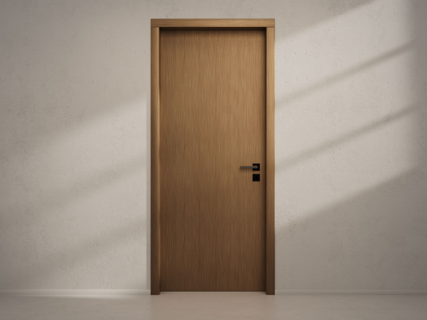 Door with material