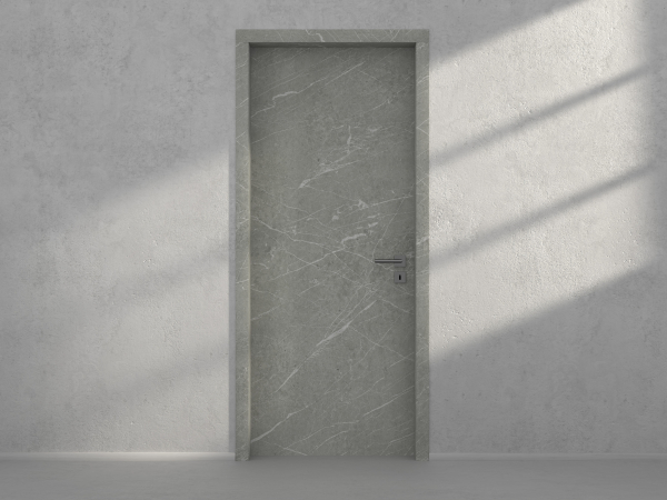 Door with material