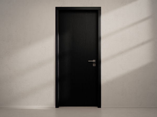 Door with material