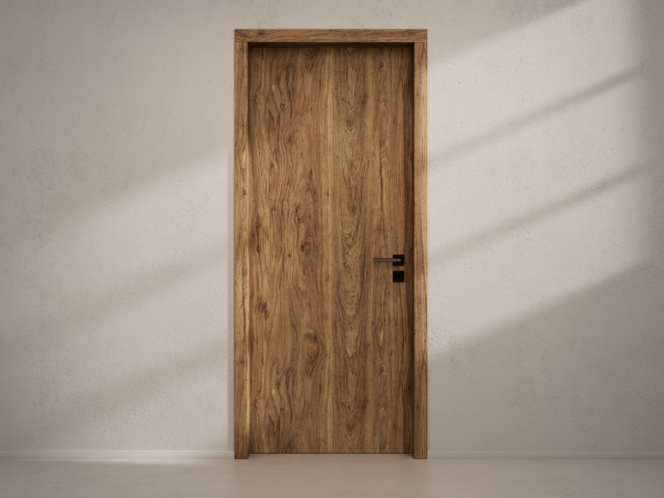 Door with material