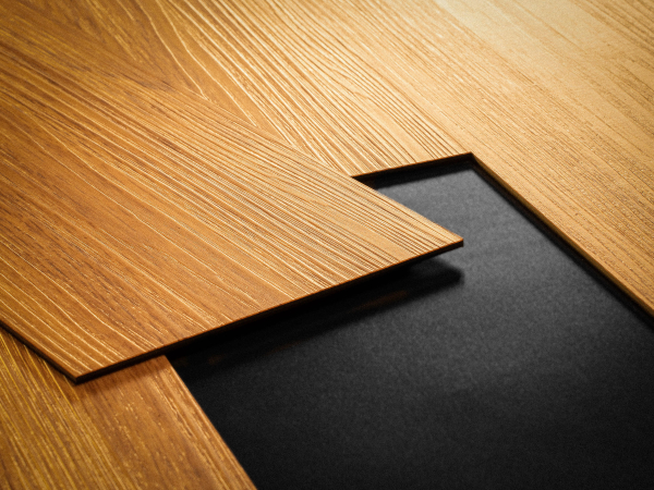 Door with material
