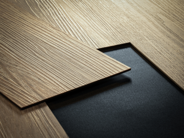 Door with material