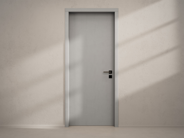 Door with material
