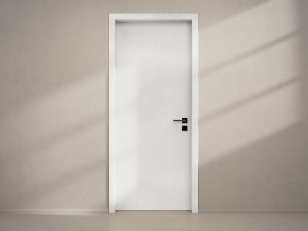 Door with material