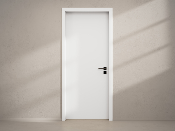 Door with material