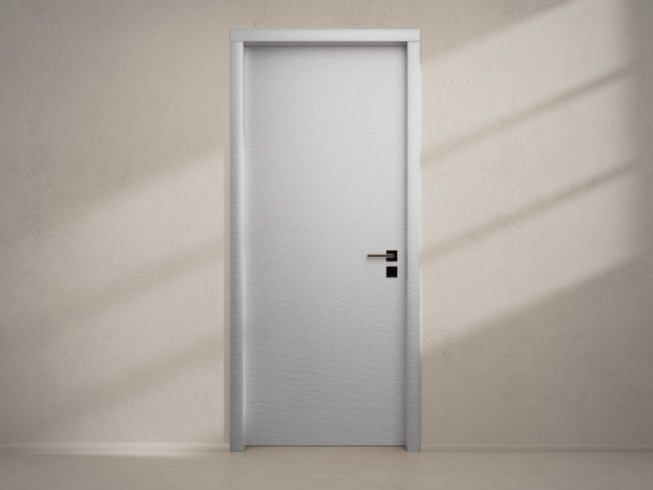 Door with material