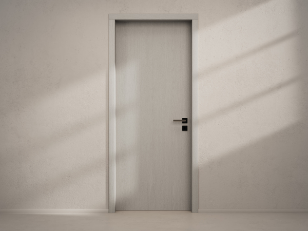 Door with material