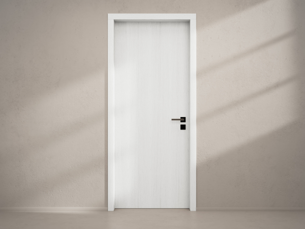 Door with material