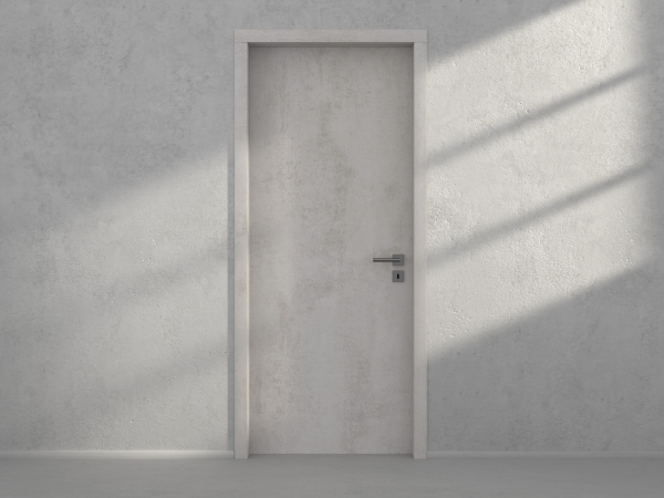 Door with material