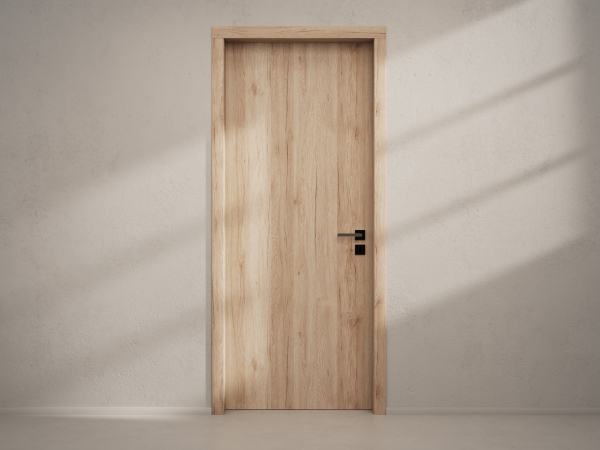 Door with material