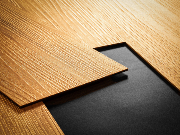 Door with material