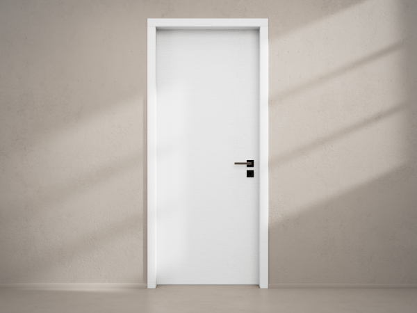Door with material