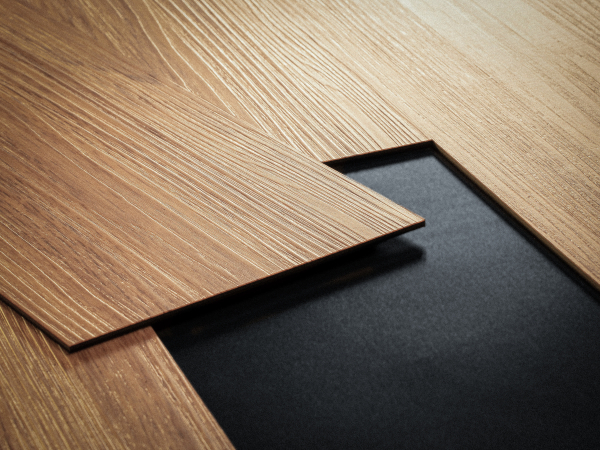 Door with material
