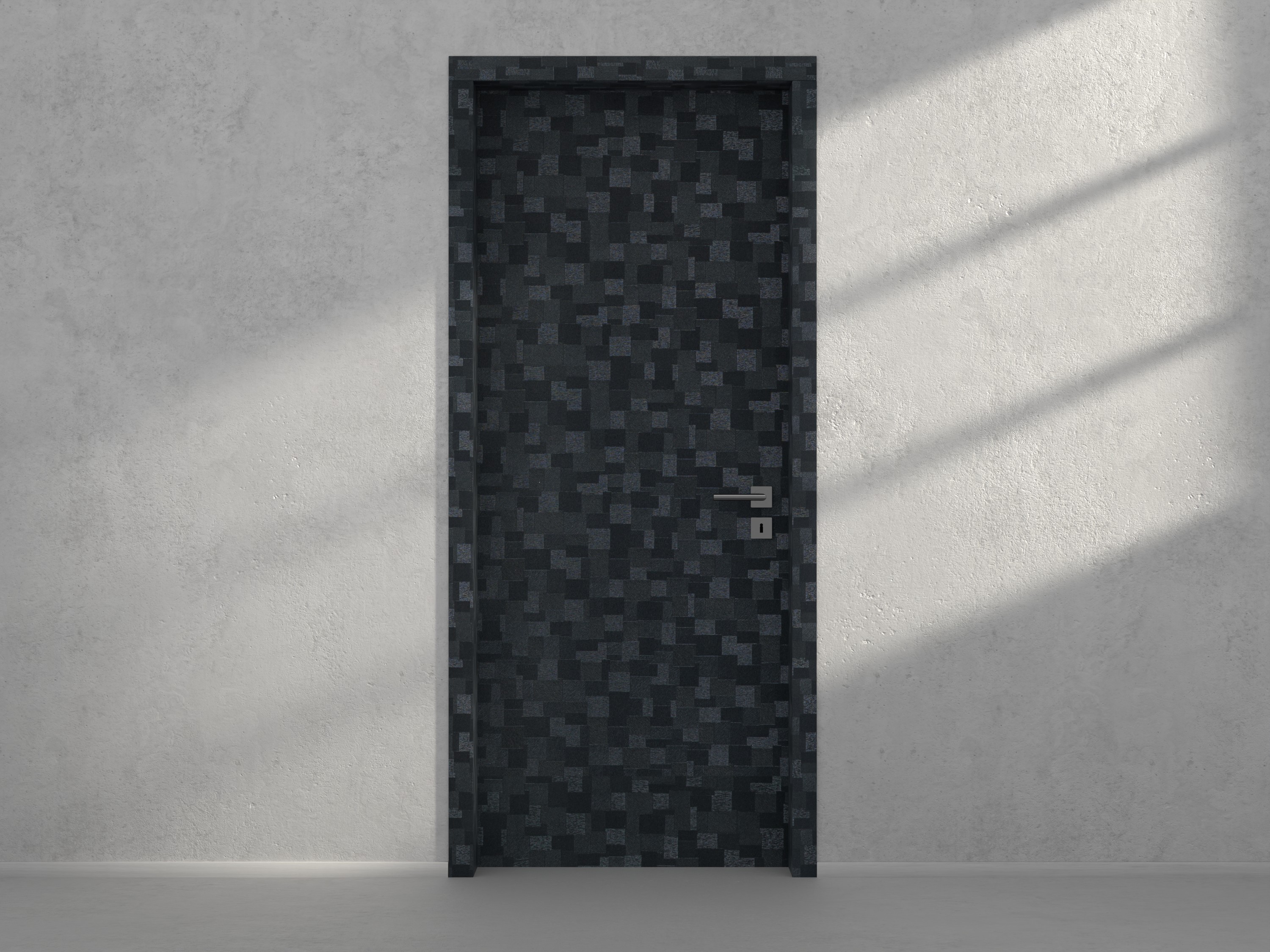 Door with material