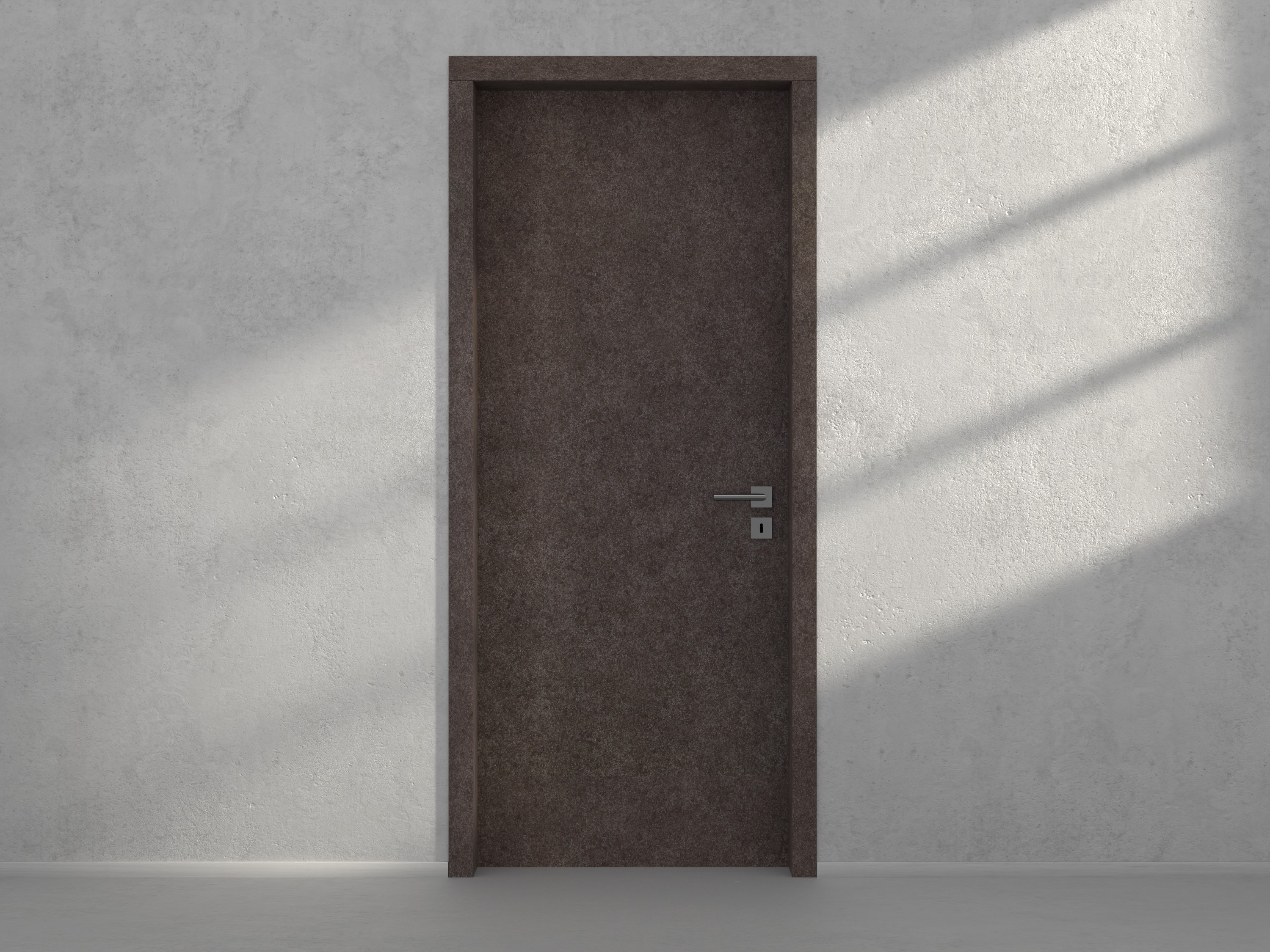 Door with material
