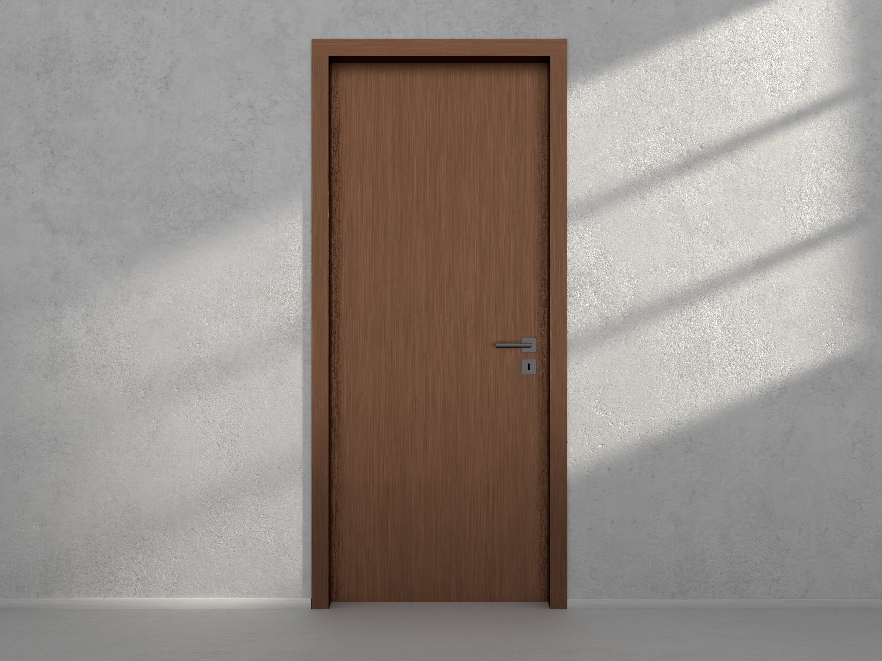 Door with material