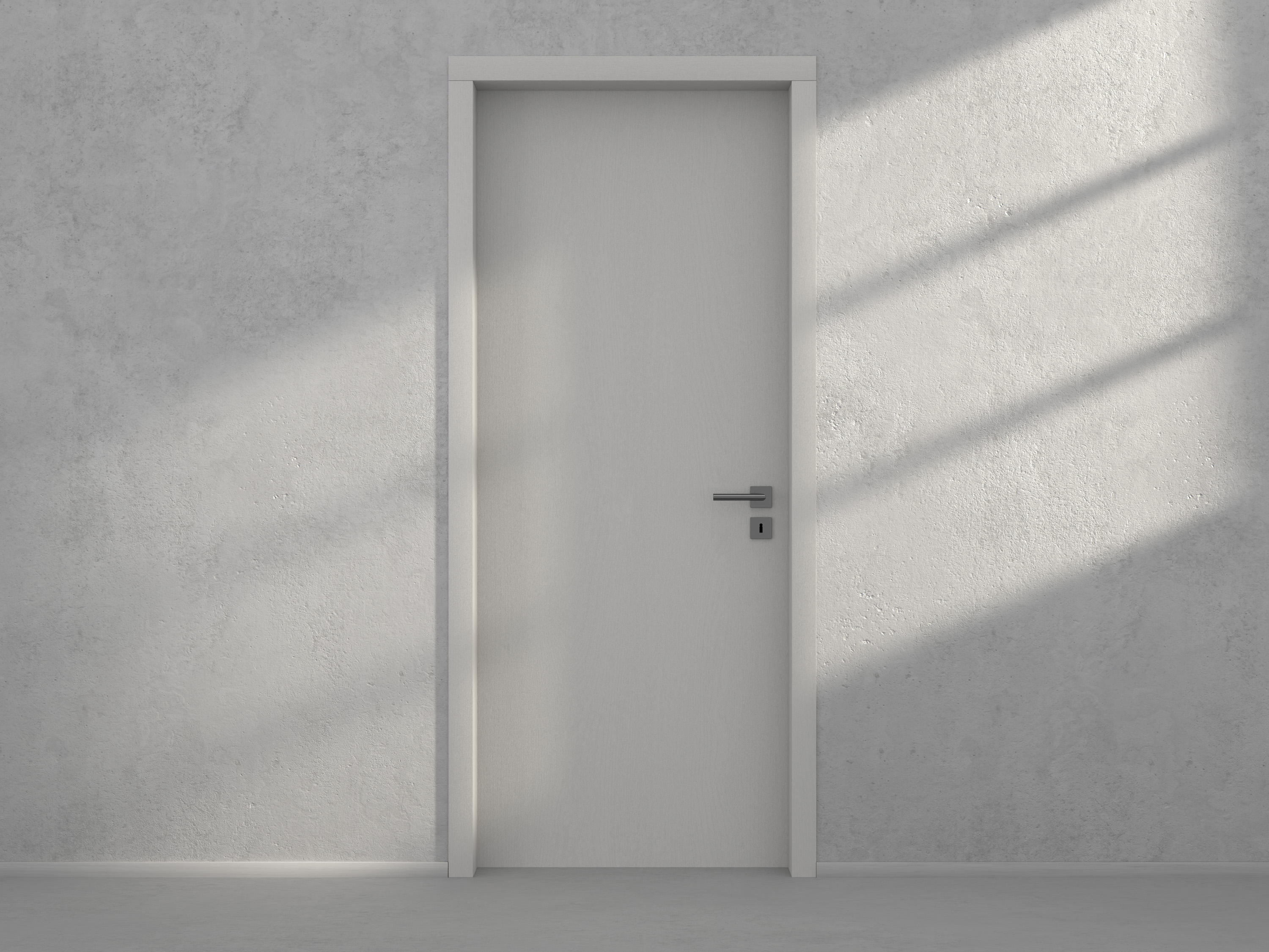 Door with material