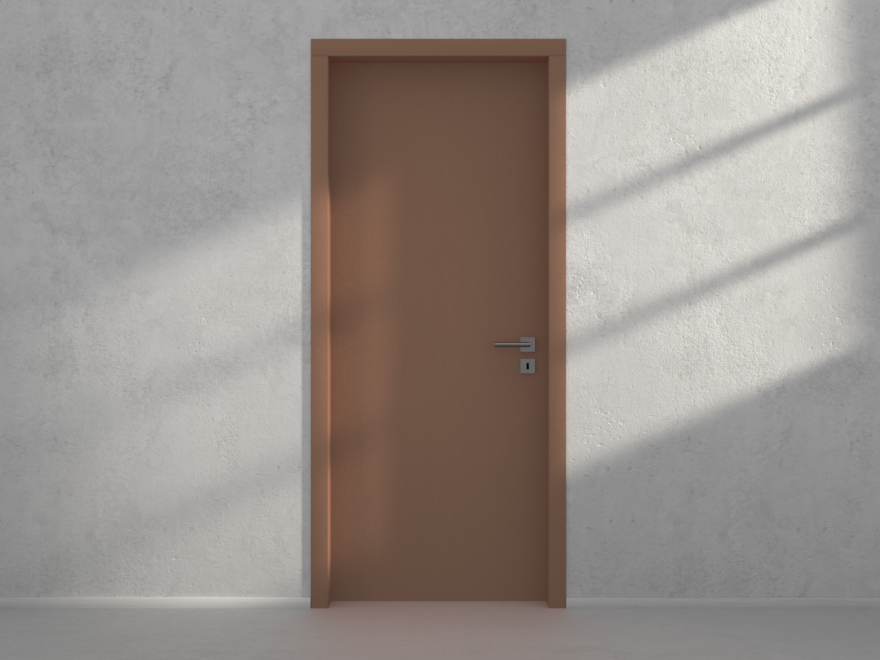 Door with material