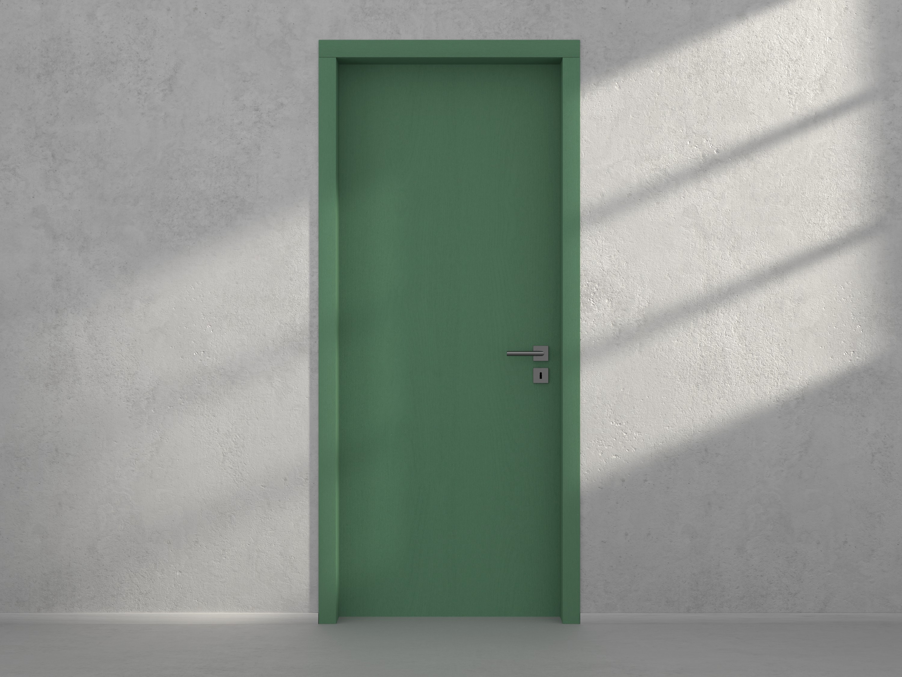 Door with material