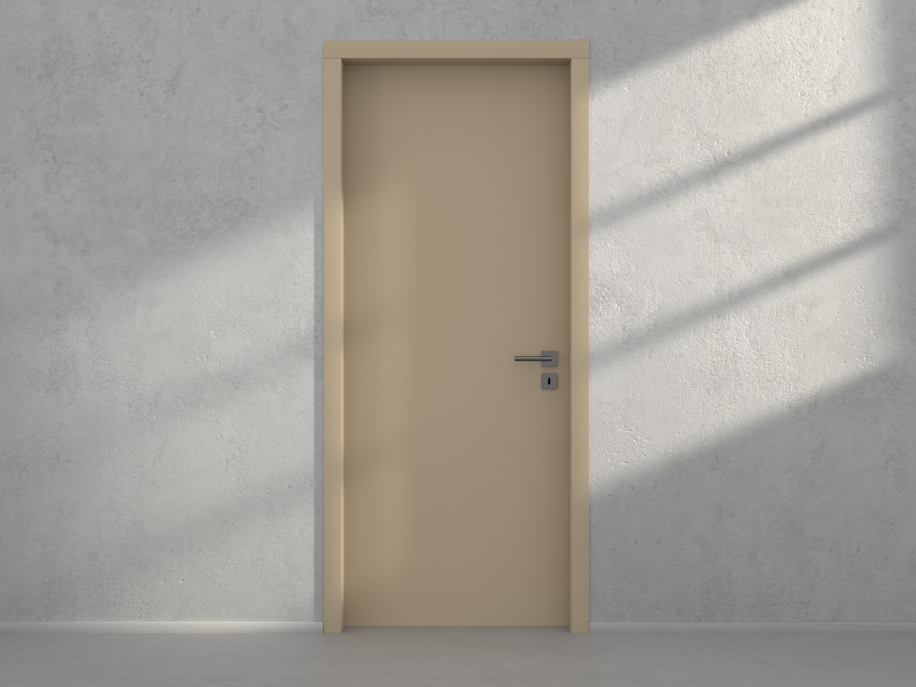 Door with material
