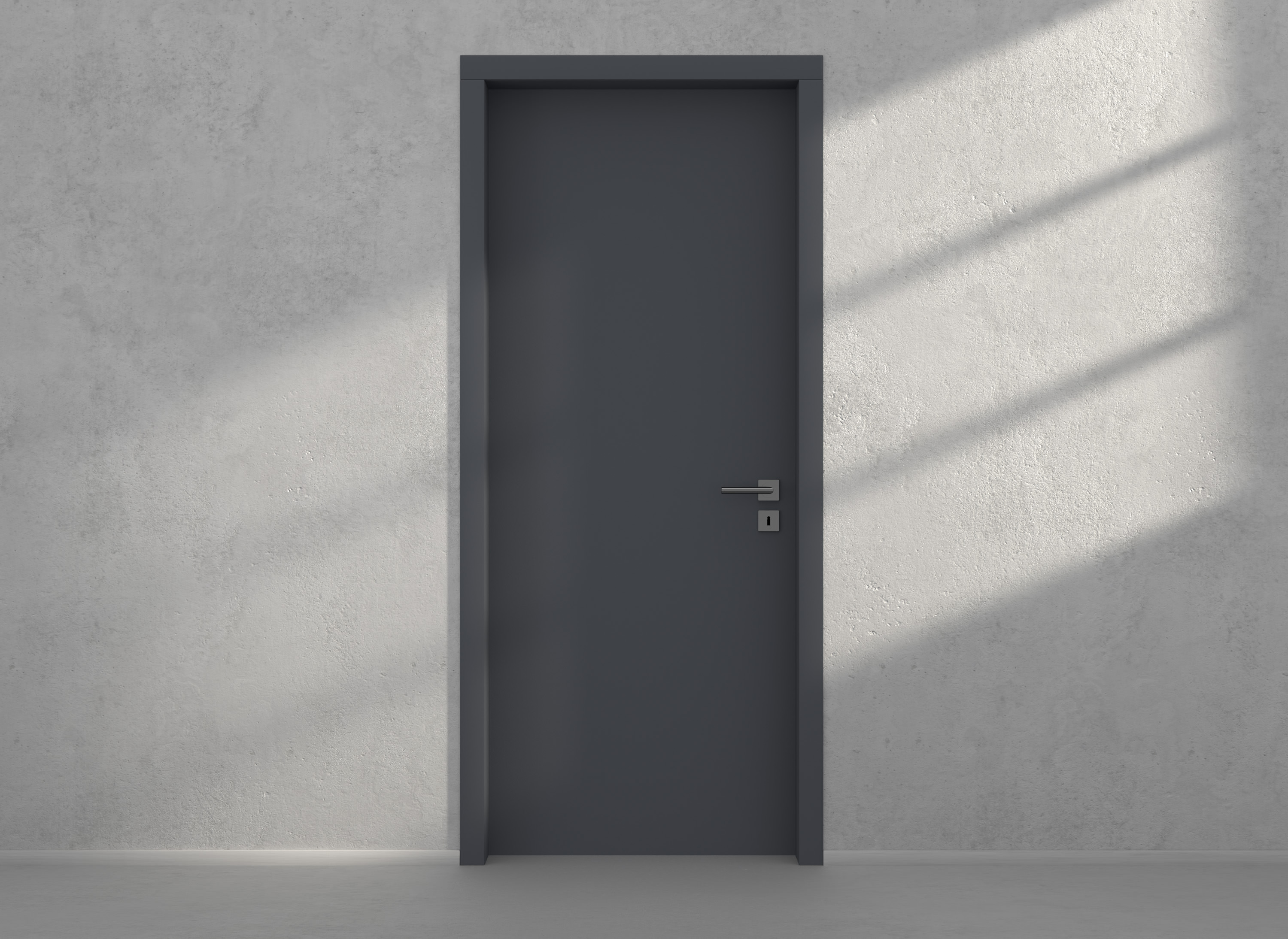 Door with material
