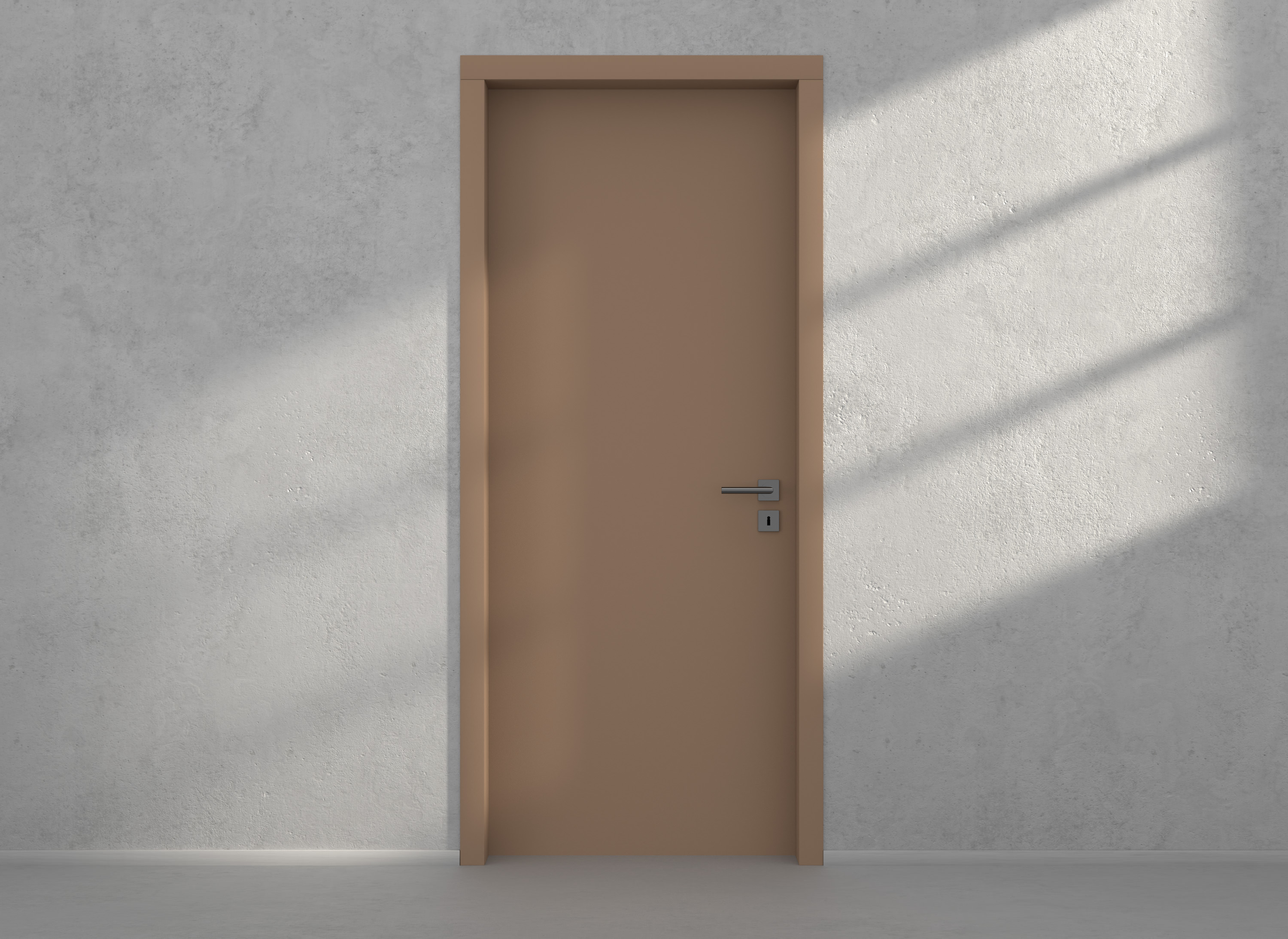 Door with material