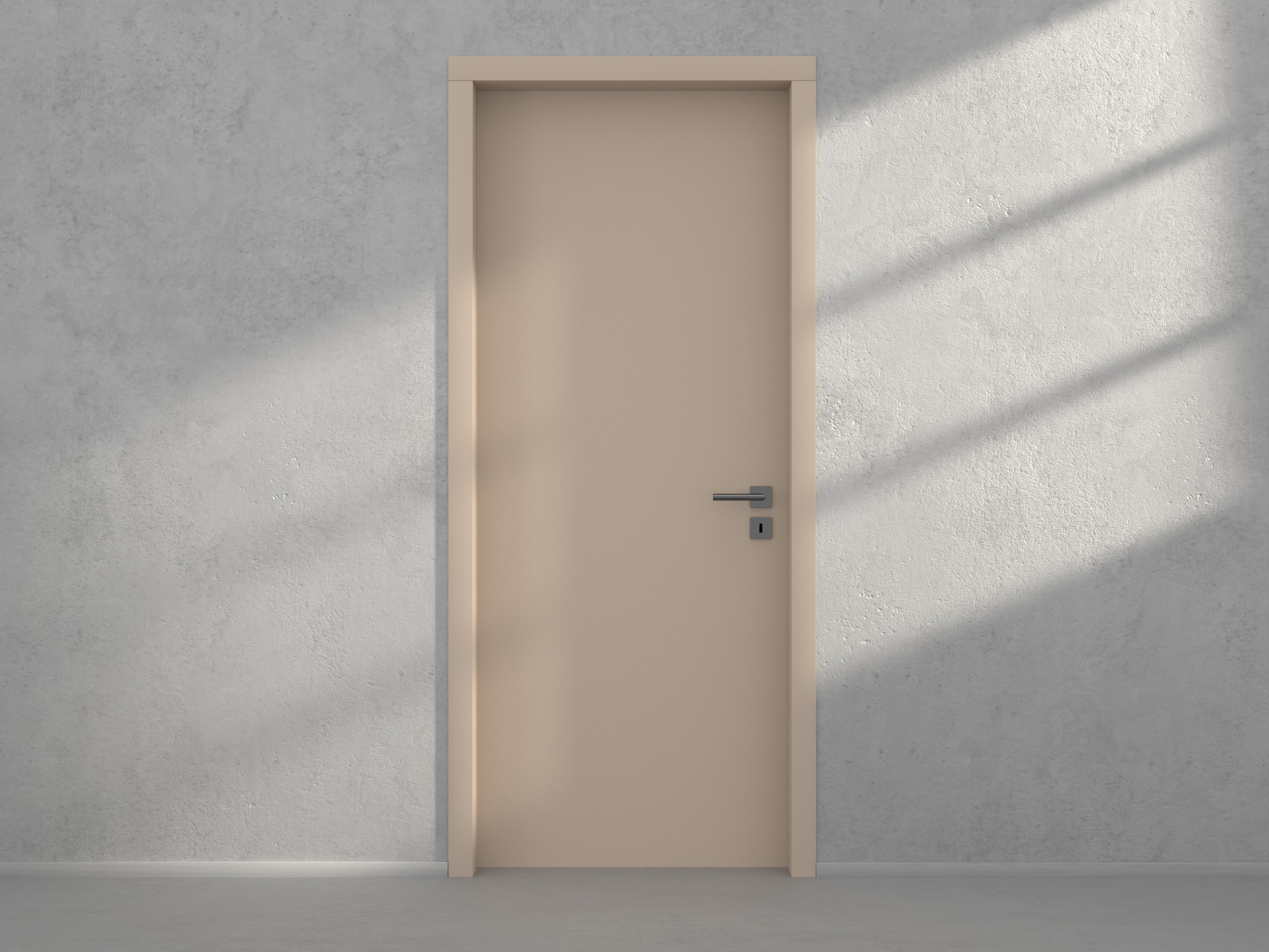 Door with material