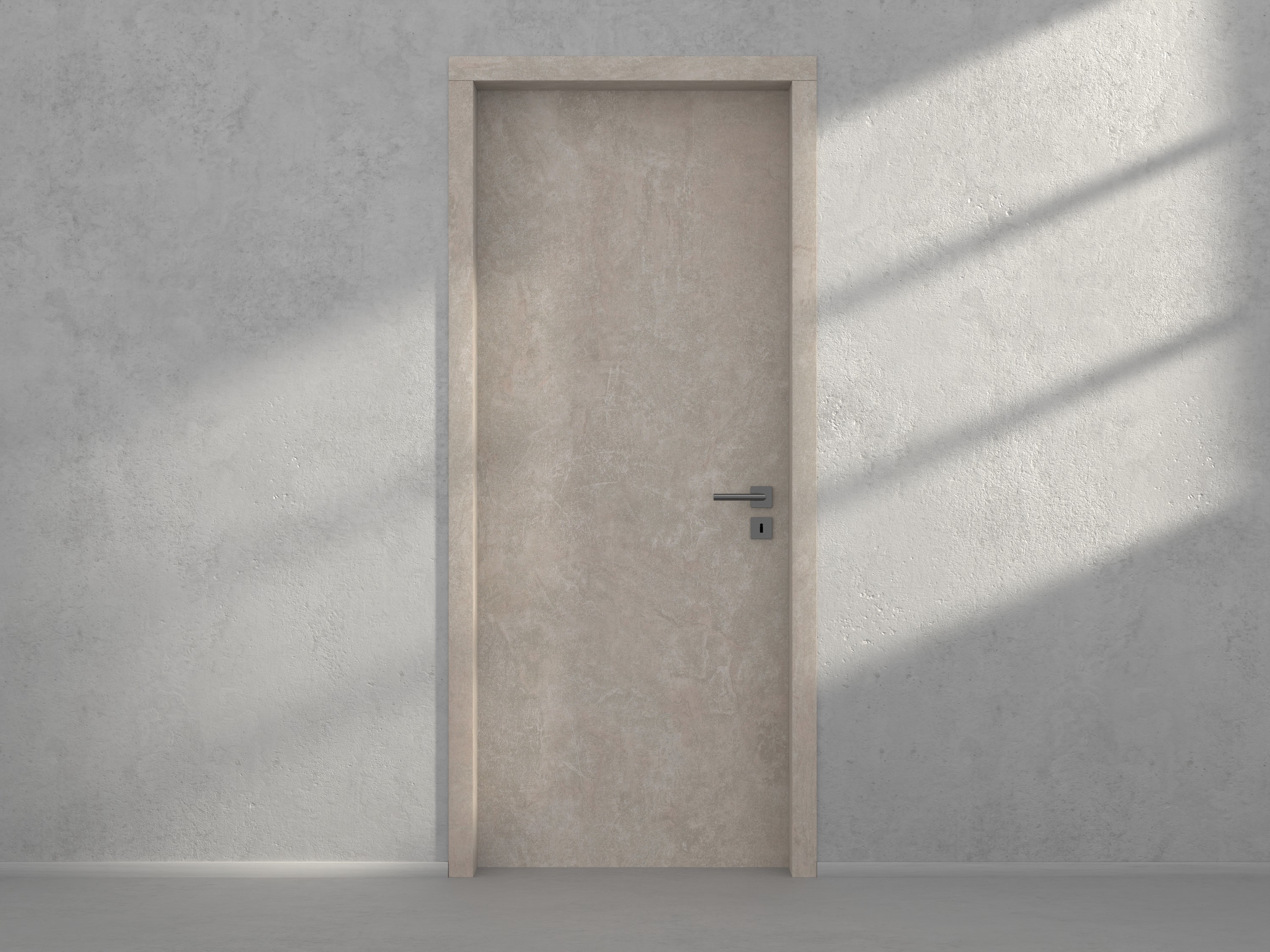 Door with material