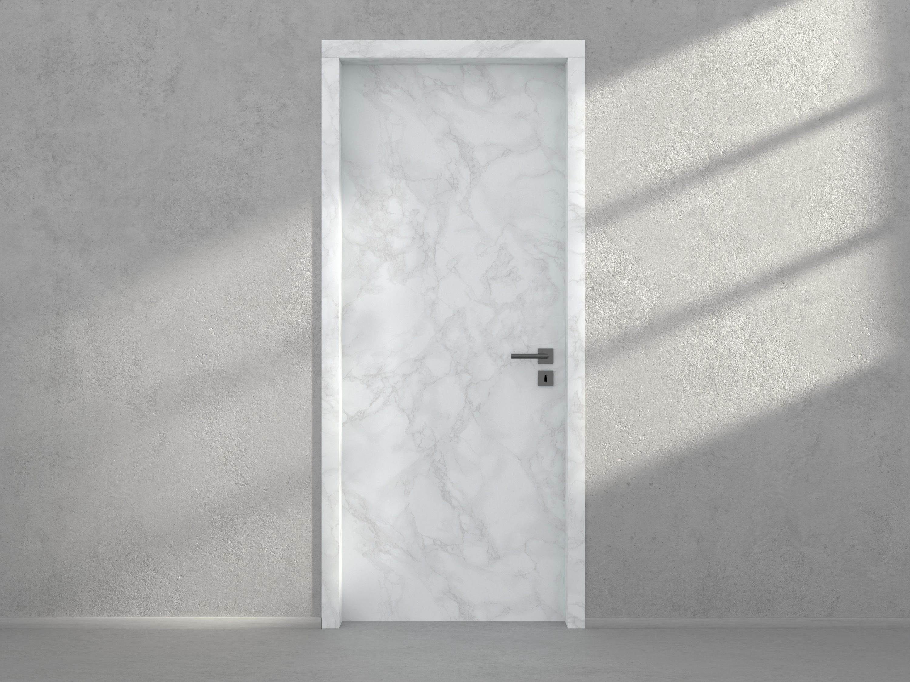 Door with material