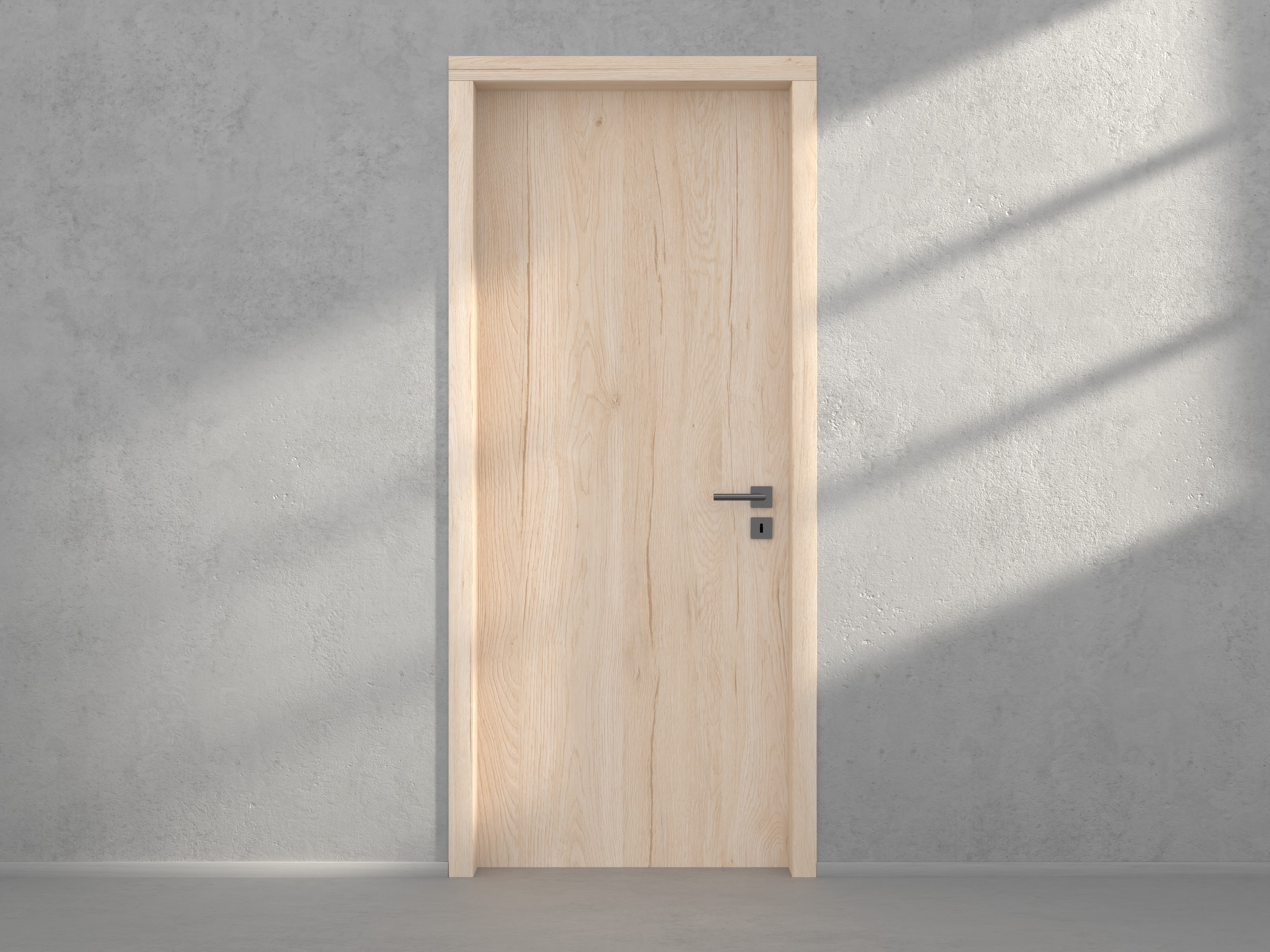 Door with material