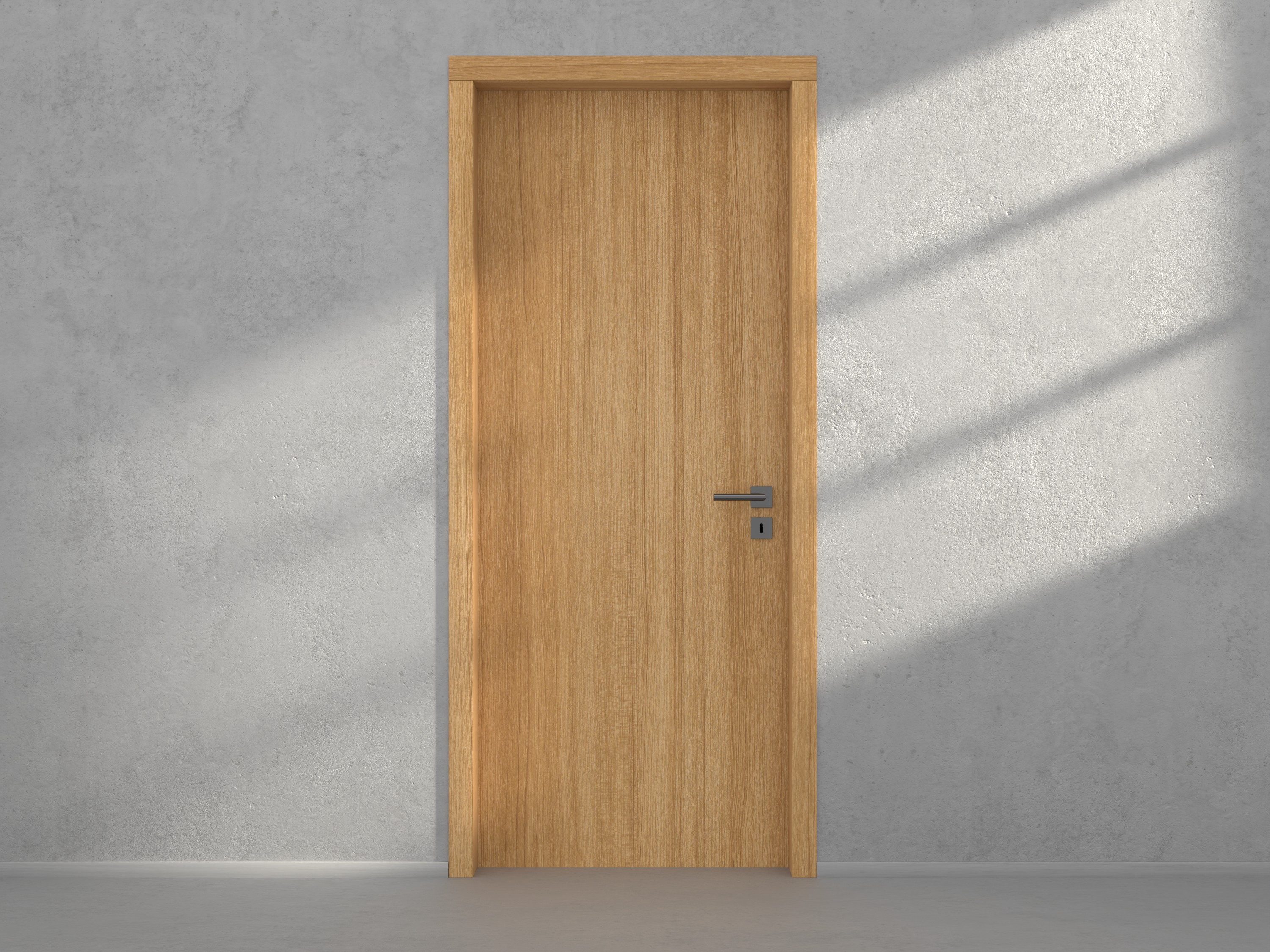 Door with material