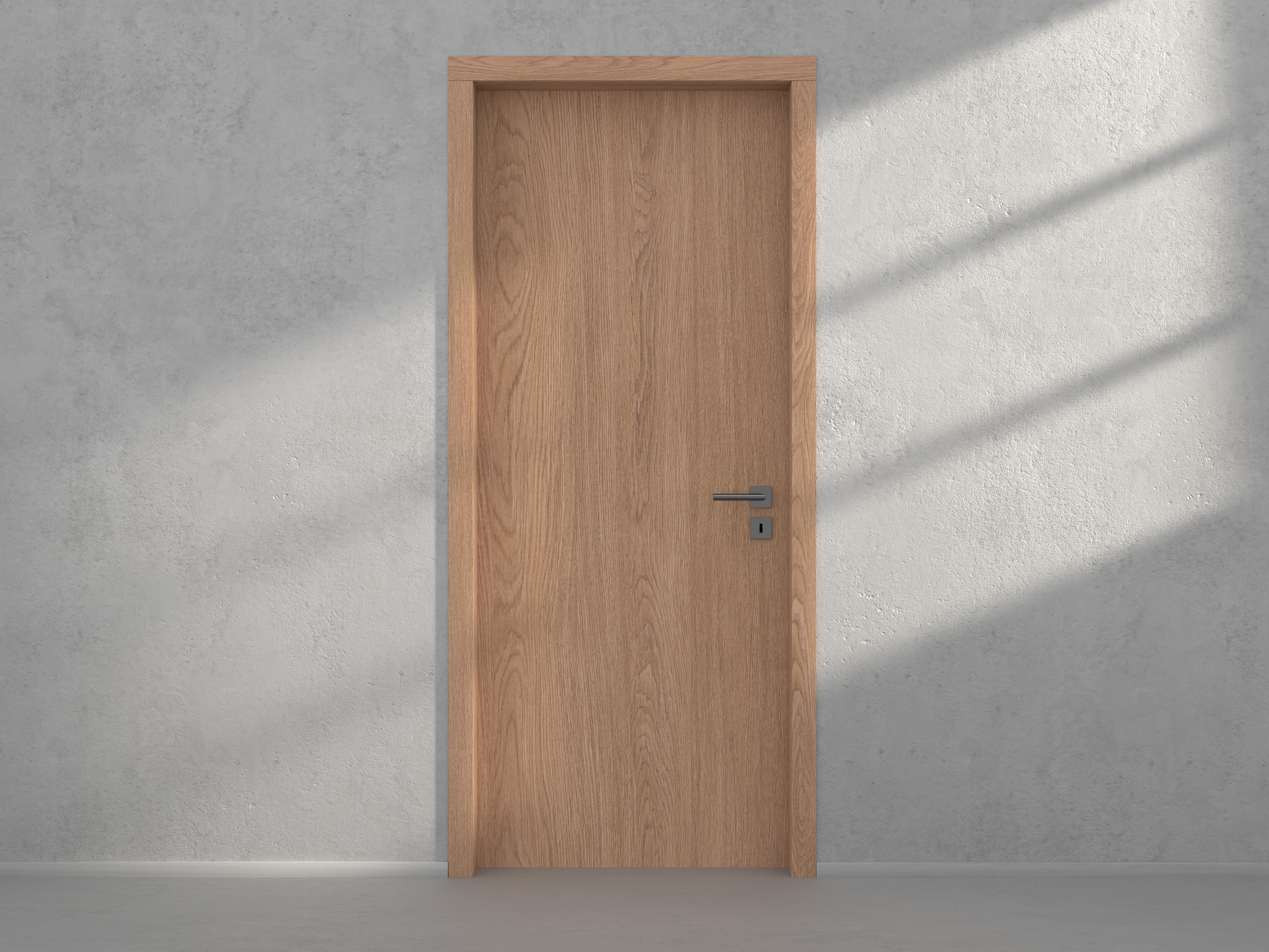 Door with material