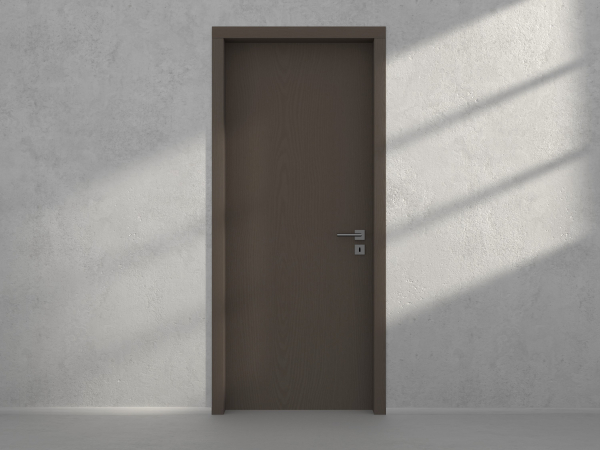 Door with material