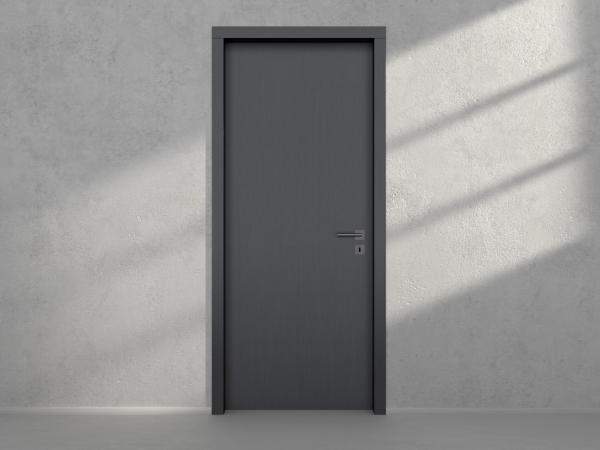 Door with material