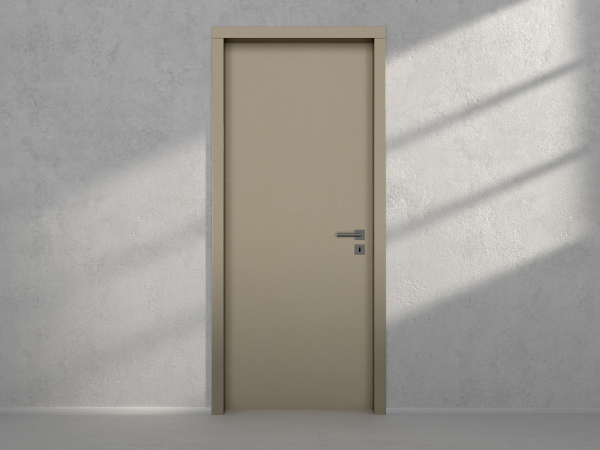 Door with material