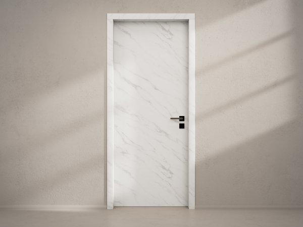 Door with material