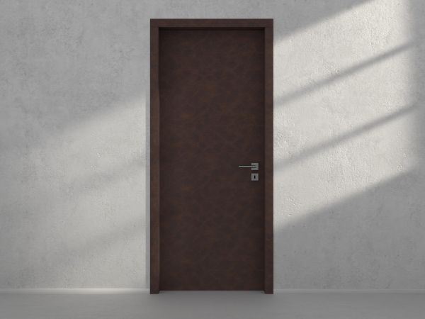 Door with material