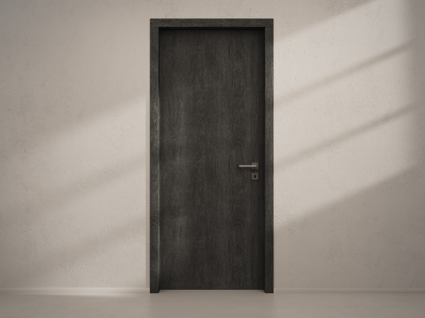 Door with material