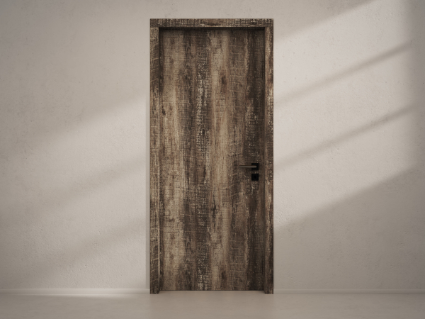 Door with material
